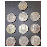 Lot, (10) Kennedy Half Dollars