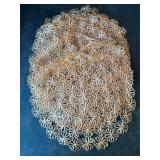 Lot, (8) 18in Raffia flower placemats