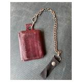 Red Leather Wallet w/chain