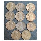 Lot (11) 1980s Pennies