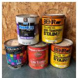 Lot (5) Cans Used Paint