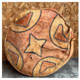 Leather Covered Seating Cushion (minor damage)