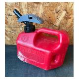One gallon plastic gas can