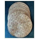 Lot, (8) 14in Rattan Woven Placemats