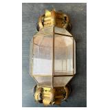 Brass and Glass Wall Sconce