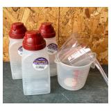 Lot, (5) plastic Measuring Set