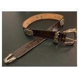 Brighton Small Leather Brown Crocodile Embossed Si