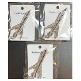 Lot (3) Crystal Airplane pins