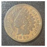 Rare 1889 Indian Head Cent AC