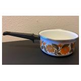 JMP Capri Enameled Saucepan w/flower pattern