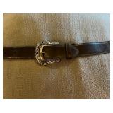 Genuine Leather Brown Belt w/conchos (size s)