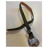 Nocona Belt Co Green Genuine Ostrich Belt (size 26