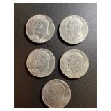 Lot, (5) Eisenhower Silver Dollars