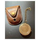 VTG Style Engraved Compass Pure Brass Pocket Round