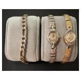 Lot, (3) Luxury Bolova Women's Watches and Figaro