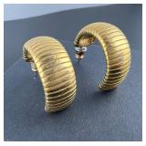 Vintage Park Lane Gold Tone Hoop Earrings