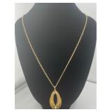 9 inches Plated Gold with Pendant