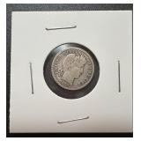 1908 Silver Barber Dime