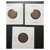 Lot, (3) Indian Head Pennies