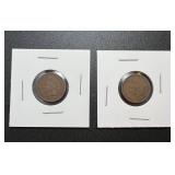 Lot, (2) Indian Head Pennies