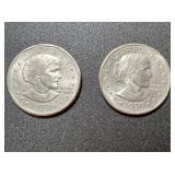 Lot, (2) 1979 Susan B Anthony Silver Dollar Coins