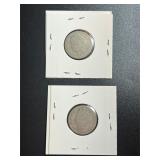 Lot, (2) 1800s Liberty Head V Nickels