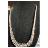 14Carat 22in. Diamond Tennis Style Necklace w/cert