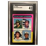 1975 Topps Leaders Jim Catfish Hunter Fergie SGC 4