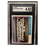 1974 OPC LOS ANGELES DODGERS TEAM CARD SGC 4.5