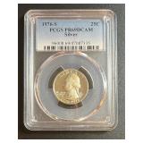 1976-S Silver Washington Quarter PCGS PR69DCAM