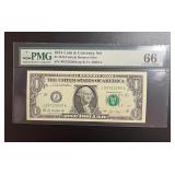 2014 PMG COIN & CURRENCY FEDERAL RESERVE NOTE 66 G