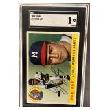 1955 Topps #134 Joe Jay Milwaukee Braves SGC 1