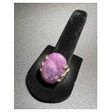 Oval Amethyst Ring SZ 8