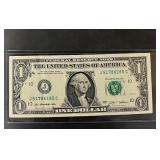 1 Dollar Bill Serial 2009 Rear F4