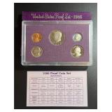 Lot, (5) 1986 United States Proof Coin Set Uncircu