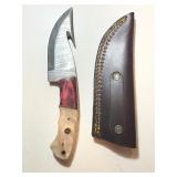 8 inches Tactical Gut Hook Knife W/Case