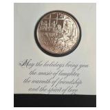1976 Franklin Mint Christmas Card Coin