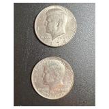Lot, (2) Kennedy Half Dollar Coins