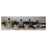 Vintage Revere Ware Copper Clad 1801 Pots & Pans