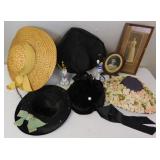 Victorian & Vtg Hats, Hat Pins & Holders, Photos,