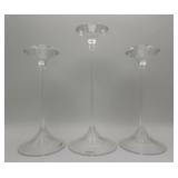 3 Kosta Boda Fanfare Candlestick K Engman Signed