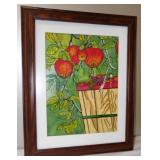 Apple & Bird Watercolor Painting by Mary G Clark