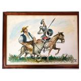 1972 Jose Canito Don Quixote Watercolor Painting