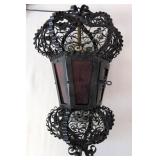 Mid Century Spanish Wrought Iron Gothic Lamp