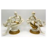 1963 Giuseppe Cappe Capodimonte War & Peace Pair