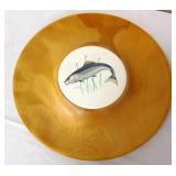 Vermont Turned Wood Trout Tile Platter 14"