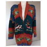 3 Vtg Equestrian Horse Sweaters Miller