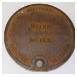 Mueller Co Decatur Illinois Case Iron Meter Cover