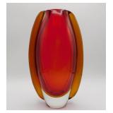 Flavio Poli Style Sommerso Murano Art Glass Vase