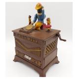 Cast Iron Mechanical Organ Bank Book of Knowledge
